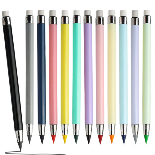 Generic Colored Pencils for Adults, 12 Pieces, No Sharpening Needed, Drawing Tools
