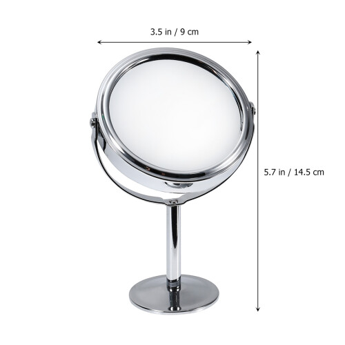 de maquilhagem redondo com dupla face e ampliação, giratório 1
