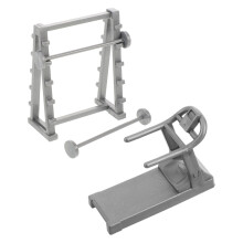 2Pcs Conjunto De Equipamentos De Ginástica Miniatura Escala 1:20