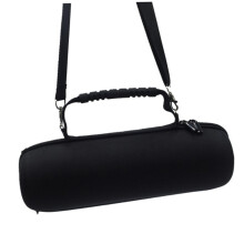 EVA speaker storage bag with shoulder strap for Charge, protective travel case for speakers, black with sturdy zipper and stable structure