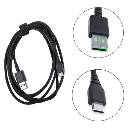 Cordon de chargement USB type-c pour souris de jeu, pour-Noir 2