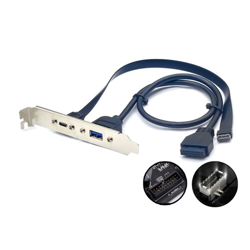 Connecteur de panneau avant USB3.2 Type E vers câble femelle USB 2