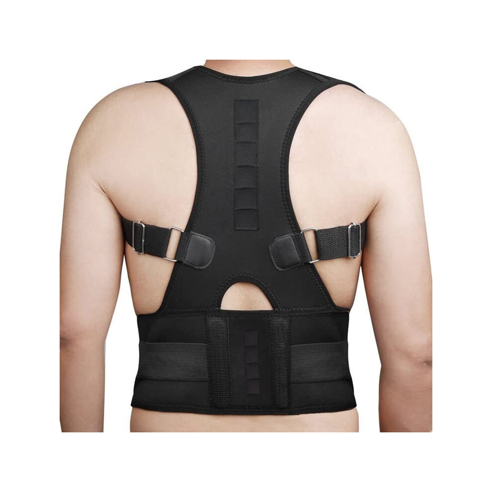 Posture Corrector, Clavicle, Spine, Corset, Adjustable Back Support, Posture Support Belt, Breathable Back Straightener for Men and Women (Size: L)