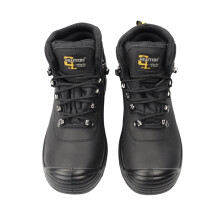(10 UK, Black) Grafters Mens Super Wide EEEE Fitting Safety Boots