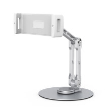 Support de tablette à 360 , bras Long, support à pince,-Argent
