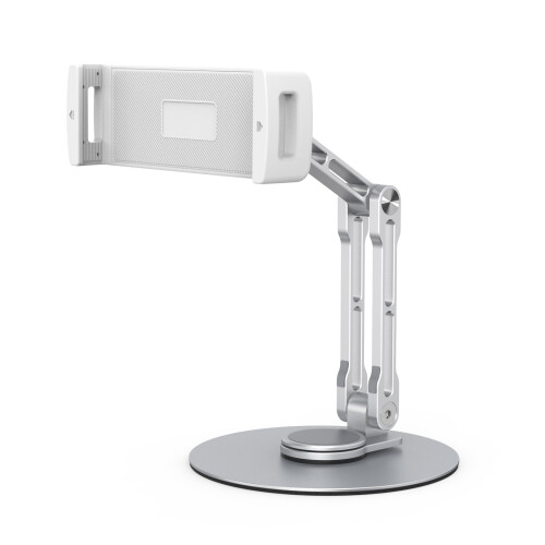Support de tablette à 360 , bras Long, support à pince,-Argent