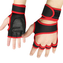 1 Pair Weight Lifting Gloves With Wrist Gym Workout Gloves Hand Grips For Man Women Fitness Gym Weightlifting Ref: 5115