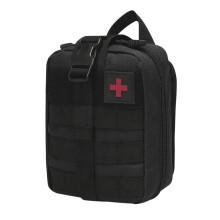 First Aid Bag, Empty Outdoor Emergency Bag, Medical Bag, Tactical Belt Bag, Multifunctional Bum Bag for Outdoors (Black)