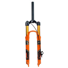 Air Mountain Bike Suspension Forks 26/27.5/29er, UltraLight Gas Shock Absorber 120mm Travel QR 9mm (Color: Straight Remote Lock, Size: 29inch)