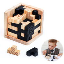 Puzzle Cube Wooden Thinking Games for Adults 3D IQ Puzzle Wooden Games