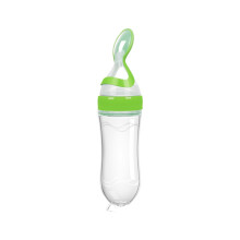 Baby food supplement silicone spoon rice cereal feeding bottle