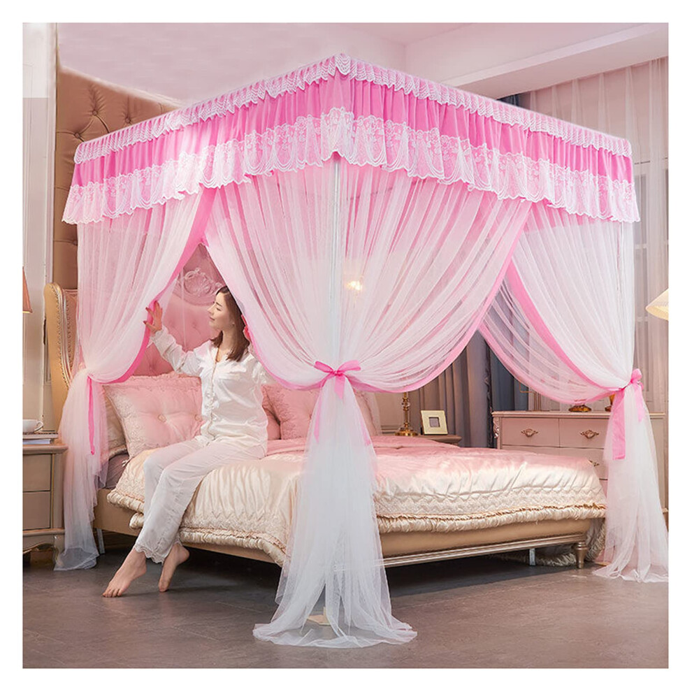 Canopy bed for girls, bed canopy for bedrooms, princess bed curtains