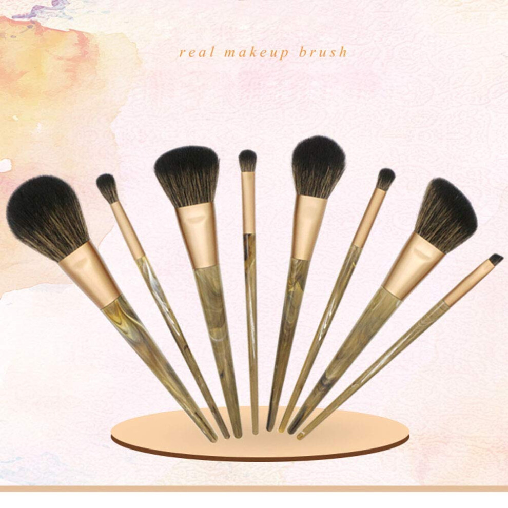Makeup Artist's Essential Kit, Professional Cosmetic Brush Wrap Kit With Soft Synthetic Hairs, For Flawless Application At Home Or On-The-Go (8Pcs)
