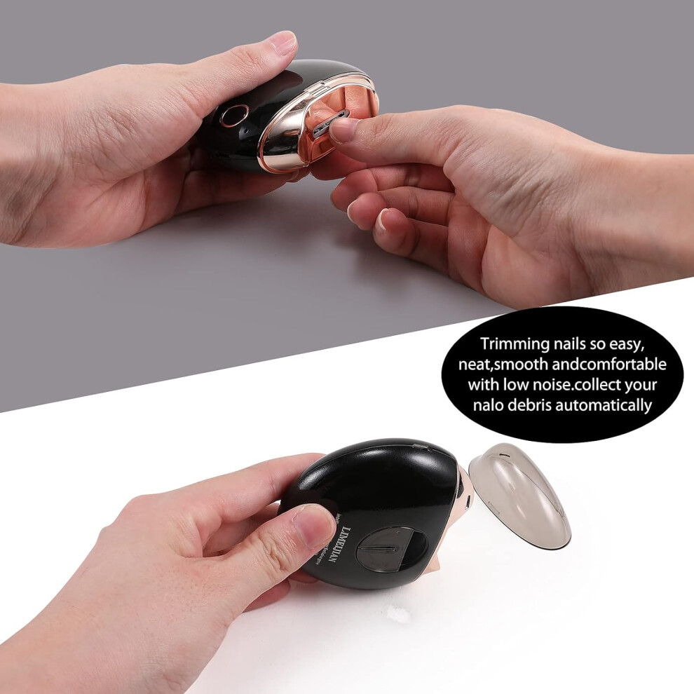 Innovative Electric Nail Trimmer, Safe and Ergonomic Design with Automatic Nail Cutter and Nail Scraps Storage for Hassle-Free Nail Grooming