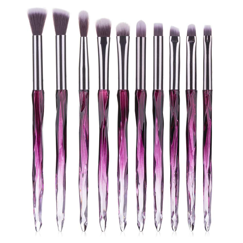 Complete Beauty Kit, Eye Makeup Brushes, Synthetic Bristles, Soft Silky Bristles, Ideal For Gift, Crystal Handles Design, Quality Assurance, 10