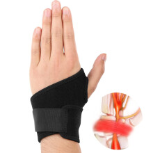 Munhequeira com tiras de compressão, suporte ajustável, respirável e com absorção de suor para melhor circulação sanguínea e alívio da dor