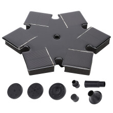 Outdoor Decorative Fountain Solar Powered, Solar Fountain Pump With Four Interchangeable Sprinklers And Automatic Operation, Designed For