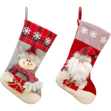 Weihnachtliche Eleganz, personalisierte Strümpfe, strapazierfähig, waschbar, wiederverwendbar, leicht zu reinigen, flach zusammenfaltbar,