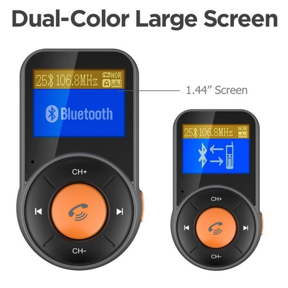 Universal Bluetooth Fm Transmitter, Crystal Hands-Free Calls And Music Streaming With Pop Rock Jazz Country Modes For Your Seamless In-Car 9128293525367