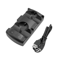 PlayStation PS3-oplader, dock voor twee controllers met geïntegreerde led-indicator, draagbare 2-in-1 oplaadoplossing voor gelijktijdig opladen,