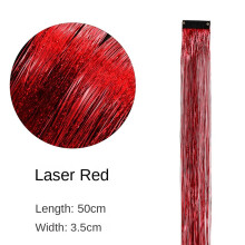 (BB Clip Laser leuchtend rot Typ A) 10PCs Btinsel Hair Gold Wire Laser Wire BB Clip Gold Wire