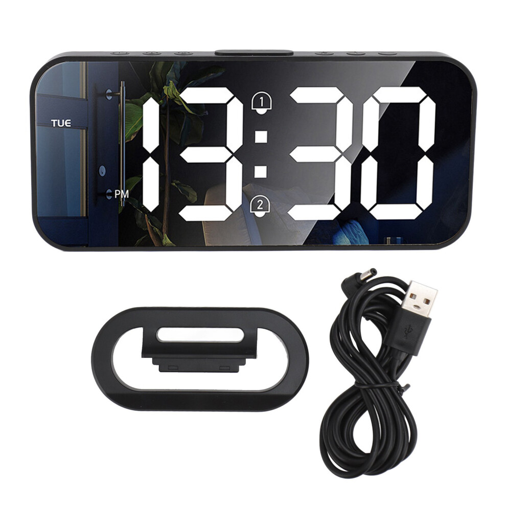 Plug In Alarm Clocks With Large Clear Display And Digital Dual Alarms, Dimmable Brightness Adjustable Volume Usb Charging Port Quiet Sleeping 9482828202070