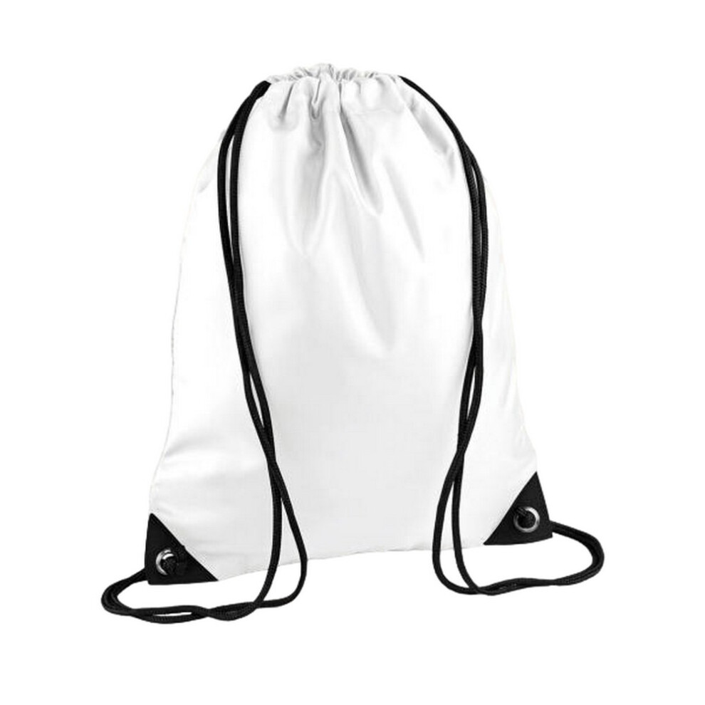 Bagbase (One Size, ) Premium Gymsac Water Resistant Bag (11 Litres) White