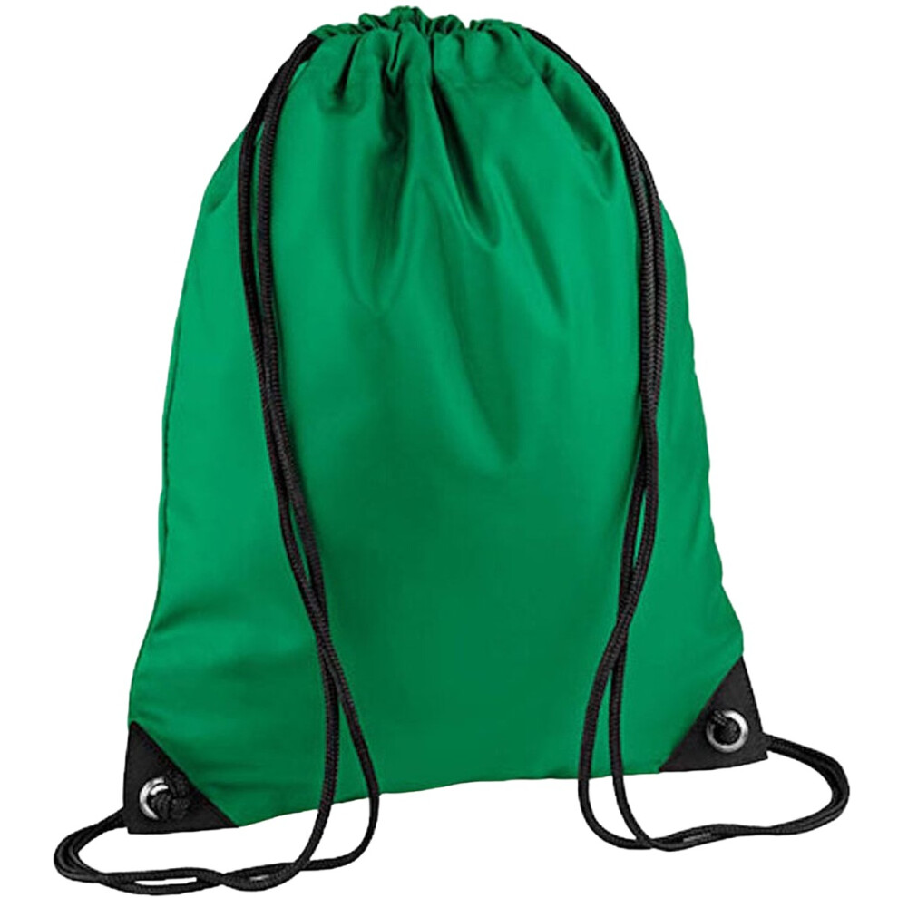 Bagbase (One Size, Kelly ) Premium Gymsac Water Resistant Bag (11 Litres) Green