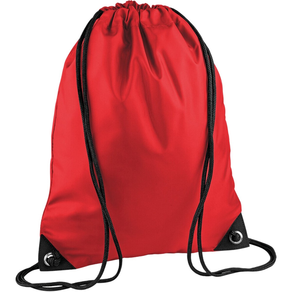 Bagbase (One Size, Bright ) Premium Gymsac Water Resistant Bag (11 Litres) Red