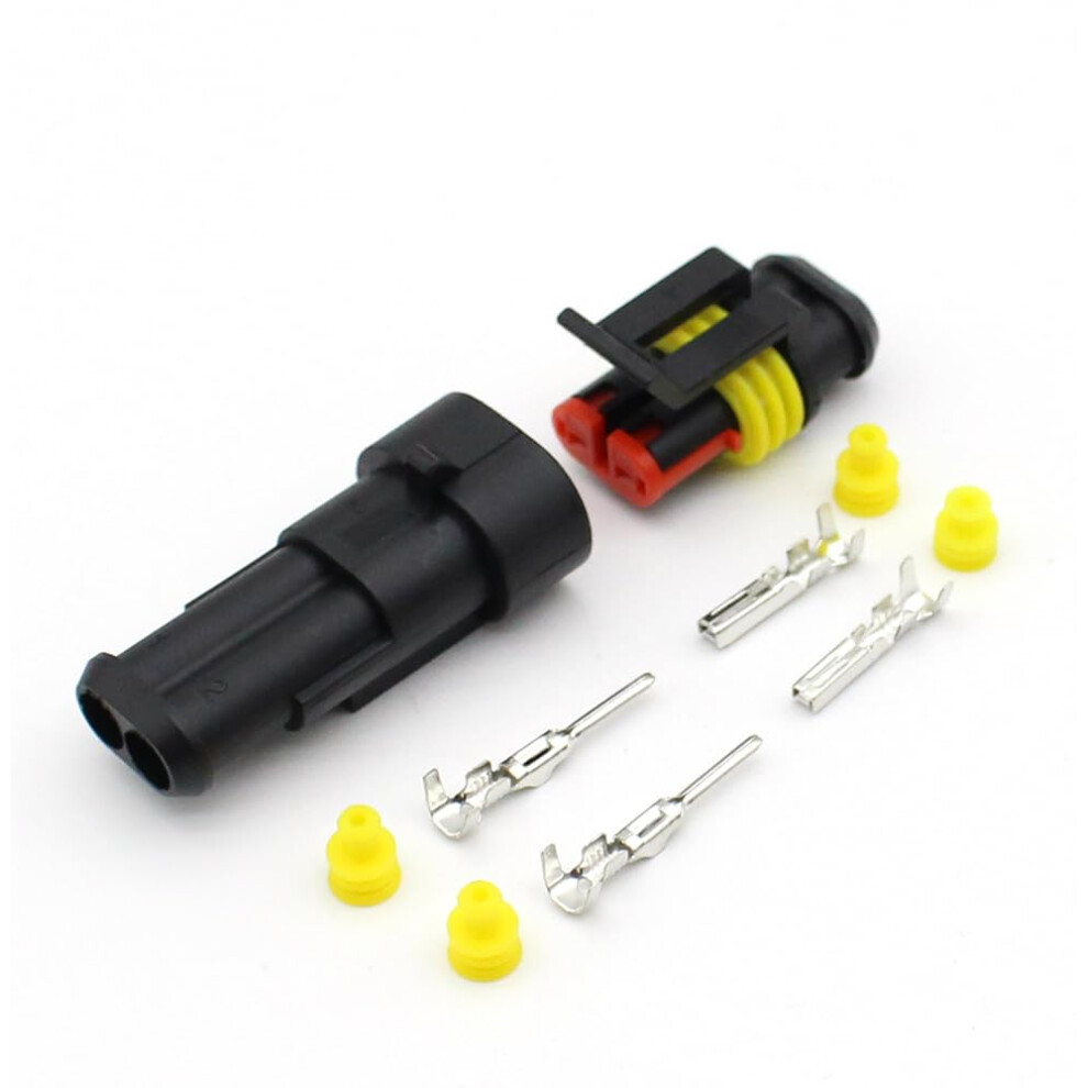 5 Sets Kit 2 Pin Way Waterproof Electrical Wire Connector Car Part 1.5Mm Connectors, Dj70211.5 Waterproof Electrical Wire 9426802357905