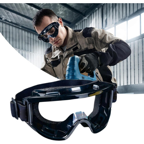 Adjustable Lightweight Safety Glasses with Clear Vision  Over Optical Glasses 1