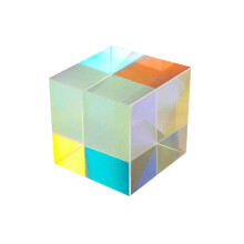 Glass Cube Optical Cube Prism Cube RGB Cube Colour Prism Dispersion Prism Cube Prism Mirror Film Optical Glass Lens 0.8X0.8cm