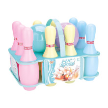 Kids Bowling Set Interactive Indoor Sport Game with Rack, Early Development Bowling Toy Game, Macaroni Color 23 cm
