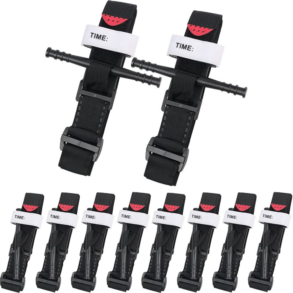 Tourniquet, 10 Pack  Fastest, Safest Combat Hemostatic Control for Tactical First Aid
