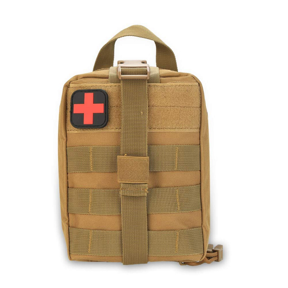 Survival Medical First Aid Backpack for Outdoor Activities (Khaki)