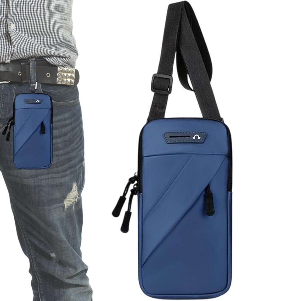 Arm Phone Holder For Running - Waterproof Sports Armband Cellphone Sleeve With Shoulder Strap For Hiking Jogging Outdoor Use - Blue 9189345099533