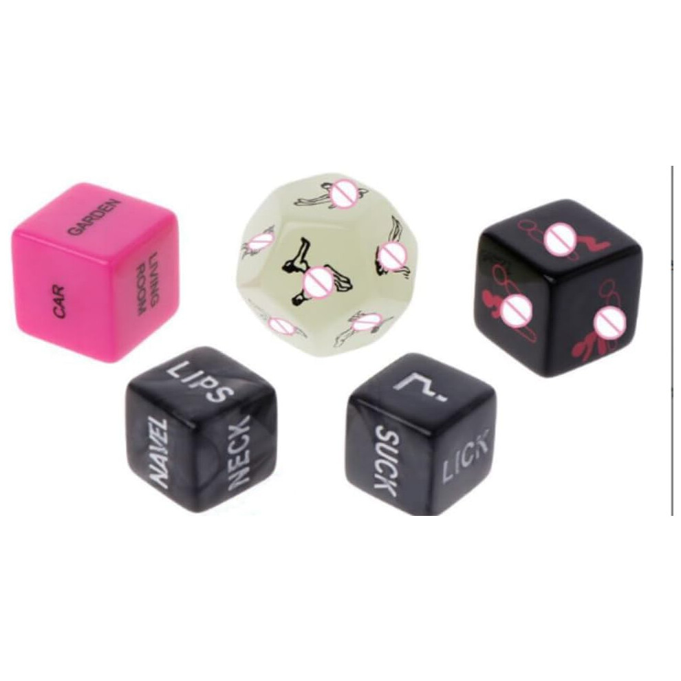 5in1 Sex Dice Sex Games Textbook Couples Sex Games Toy Couples Dice Games Erotic Dice with Printed Designs