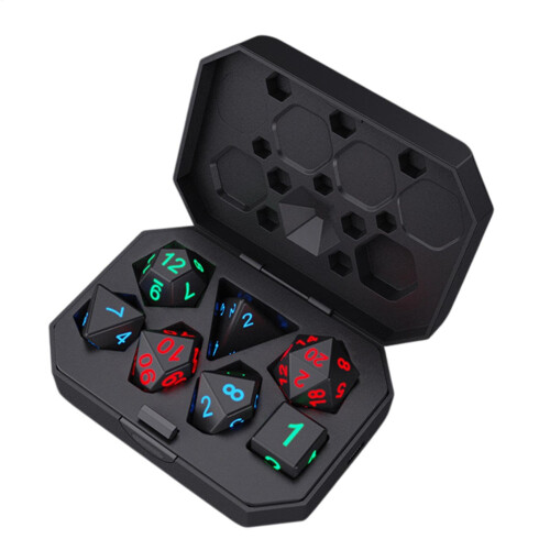 Lighted Dice Set, 25mAh Luminous Dice, Polyhedral Dice Set for Table Games