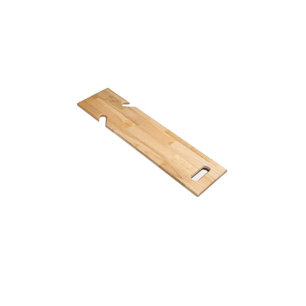 Wooden Transfer Board with Ergonomic Grip Handles for Secure Patient Transfer from Wheelchair to Bed