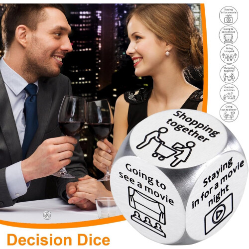 Date Night Dice, Fun Decision Making Dice, 2Piece Set, Ideal for Couples 1
