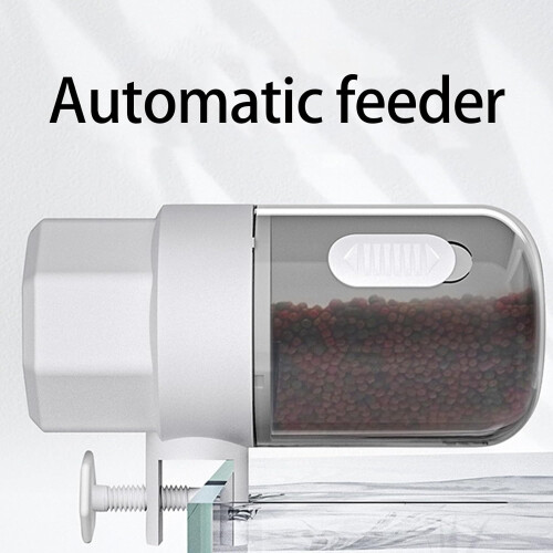 Automatic Fish Feeder with Timer, Smart Portion Control, Battery Powered for Pellets and Flakes 1