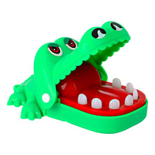 Crocodile Teeth Toy Biting Finger Dentist Games Interactive Alligator Family Party Toy Creative NonToxic for Children Green
