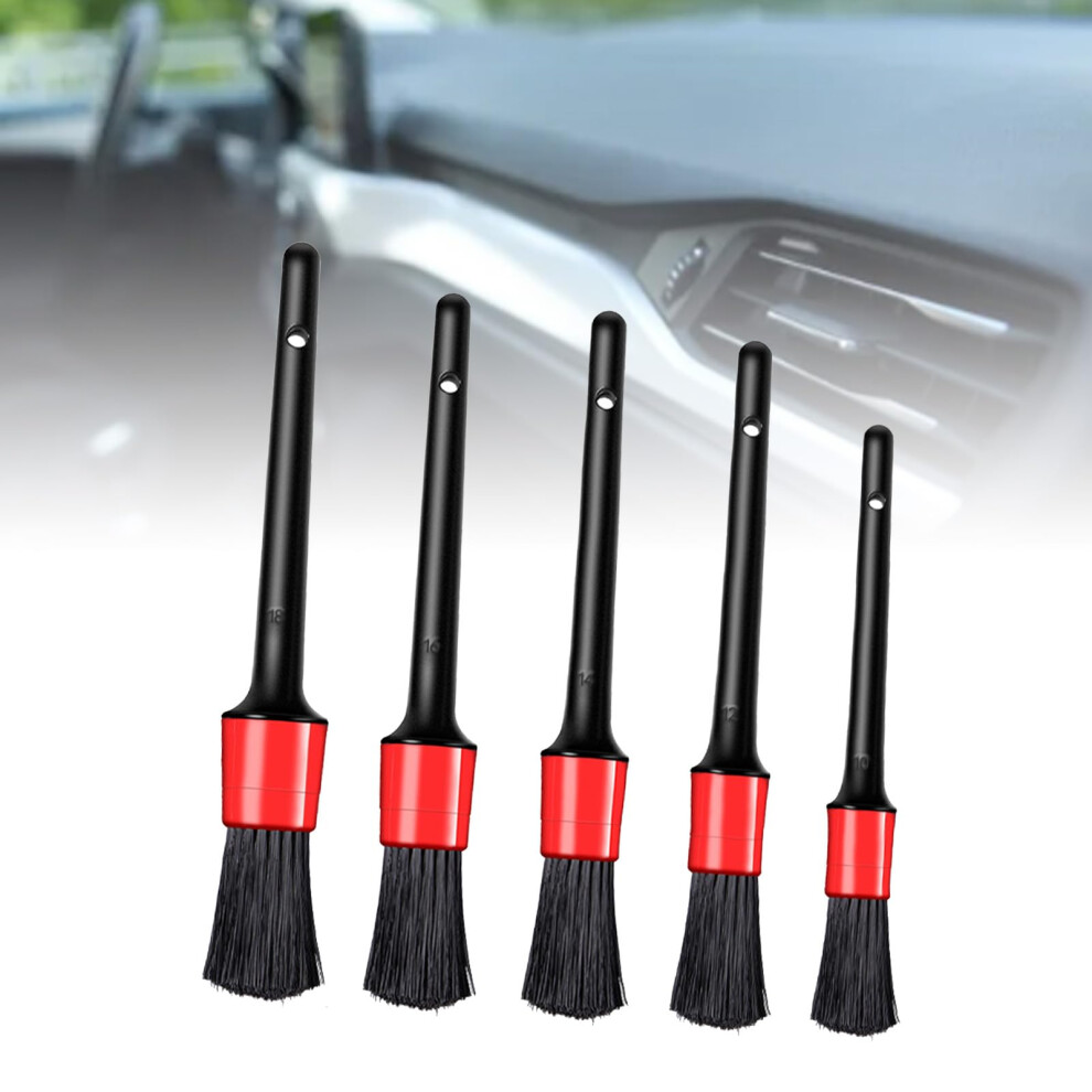 Car Detailing Brush Set With Ultra Soft Bristles For Interior Vents Dashboard And Wheel Gaps 5Pcs 9412369256676