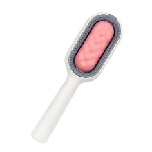 Pet Grooming Comb with Wet Wipe Slot, Silicone & ABS, 19x6cm