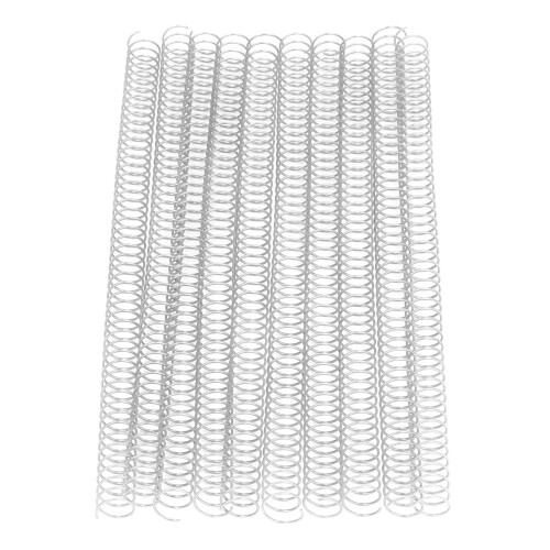100PCS 16mm Silver Spiral Binding Coil, 140 Sheets, A4, 48 Loops