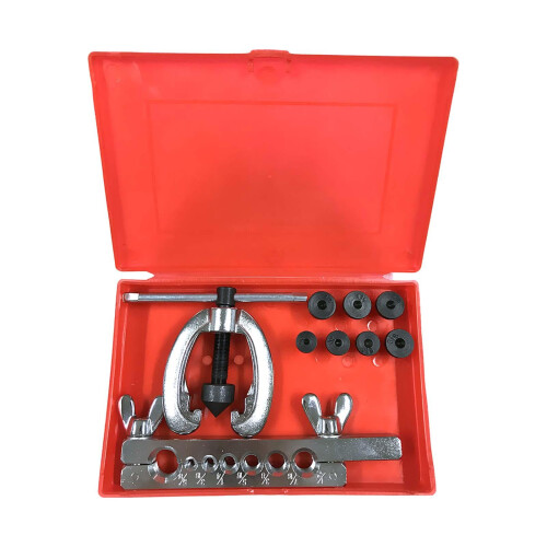 9 Pieces Double Pipe Flaring Tool Set With Adapters Spreader And Clamp 1