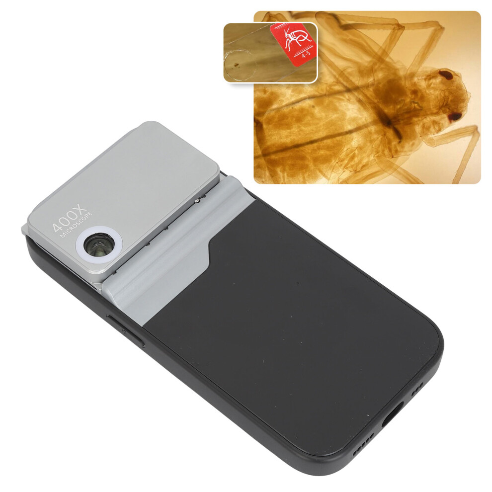 400X Phone Microscope With Led For Iphone 15 Pro Compact And Full Wrap Light 9311368734591