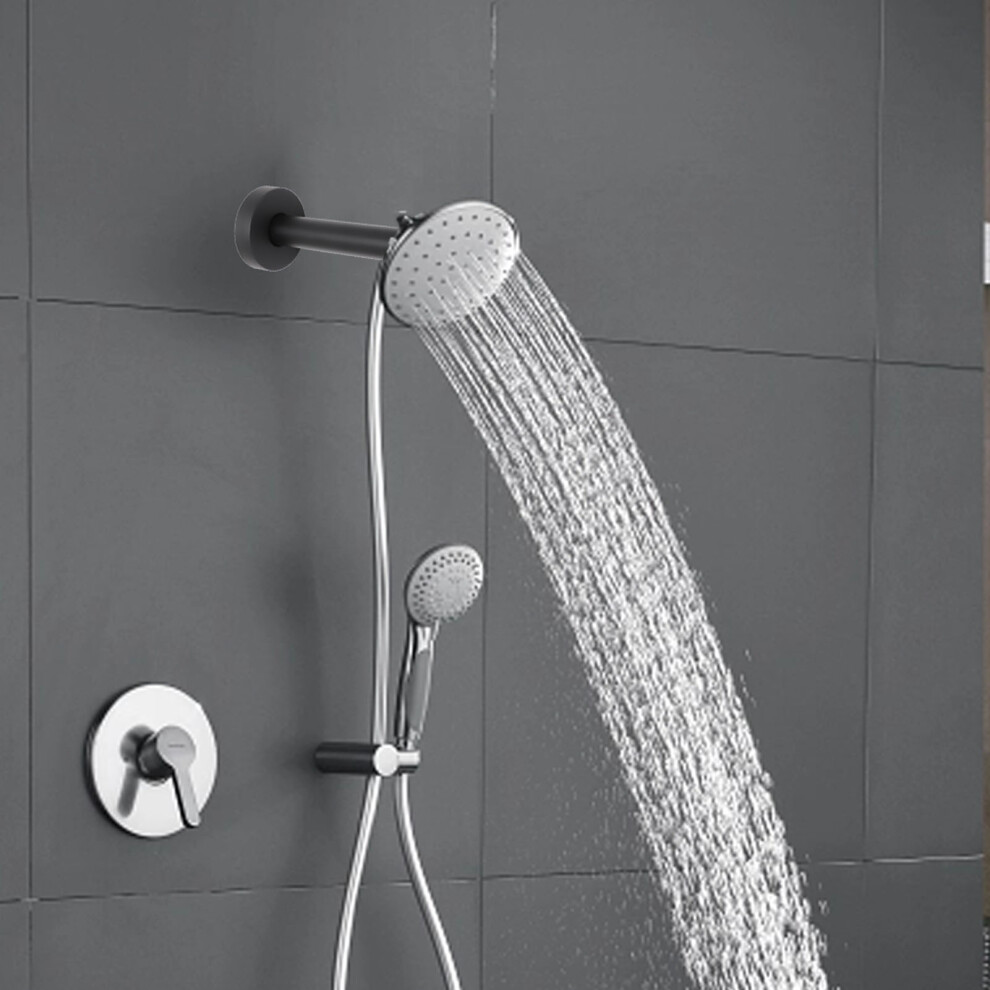Stainless Steel Black Matte Shower Head Extension Arm 15Cm Wall Mount 4991368734699