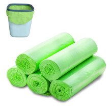 Leak-Proof Design Waste Bags for Kitchen Use, Tear-Resistant Compostable Bin Bags with Eco-Friendly Odour Resistant Biodegradable Materials, Durable C