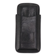 Leather Cigar Case Portable Cigar Holder Travel Humidor For Men With Stainless Steel Cutter Premium Leather Material Elegant Gift For Father Birthday